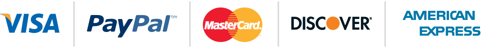 Visa Mastercard Amex PayPal Discover
